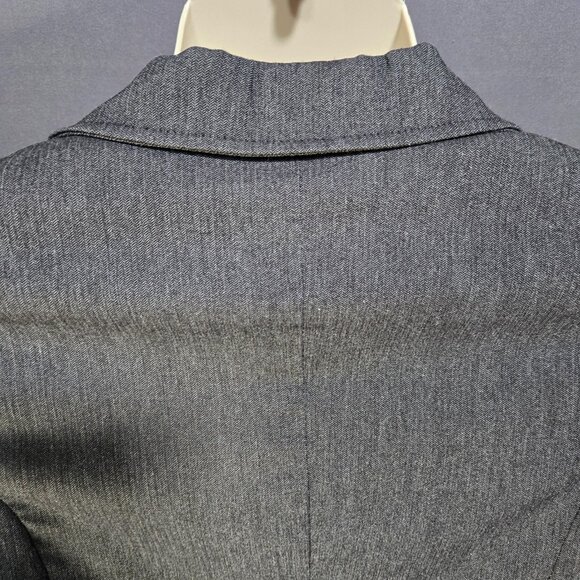Y2K Gray Fitted Blazer Jacket Size L Office Siren 2000s Academia Stretch - Picture 9 of 12